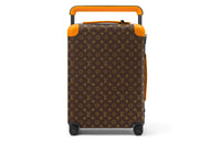 LOUIS VUITTON Canvas Cow Leather Patchwork Suitcase Luggage Men's Brown/Orange