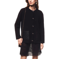 CHANEL 24 Fall Winter Leather Jacket Women's Black