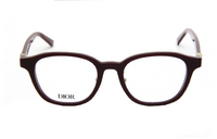 DIOR - Oval Eyeglass Frames Unisex Burgundy