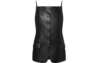 LOUIS VUITTON New Quarterly Products Of LV Leather Jackets Women's Black