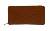 CELINE Cow Leather Wallet Women's Brown