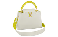 LOUIS VUITTON Capucines Cow Leather One Shoulder Handbags Mini Women's White