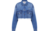 MIU MIU Cropped Coat Women's Blue