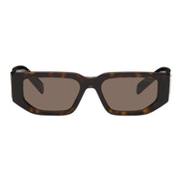 PRADA Acetate Irregular Shape Sunglasses Women's Tortoiseshell