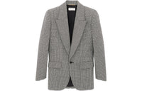 SAINT LAURENT Prince Of Wales Motif Single-Breasted Jacket