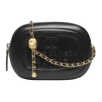 CHANEL Lambskin Camera Bag Shoulder Bag Crossbody Bag Mini Women's Black