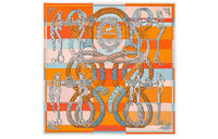 HERMES Silk Scarves Women's Orange