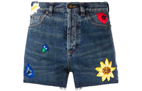 SAINT LAURENT Denim Shorts Women's Blue