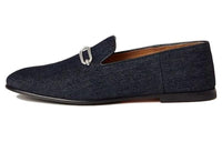HERMES Gentleman Loafers Men's Blue