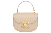 CELINE Triomphe Cow Leather Shoulder Bag, Crossbody Bag, Handbag Mini Women's Nude