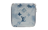 LOUIS VUITTON Compact Zipped Wallet Hickory Stripes Denim