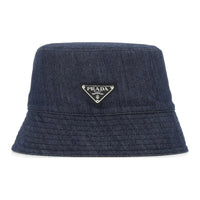 PRADA Cotton Bucket Hats Unisex Blue