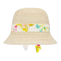 DIOR Straw Bucket Hats Kids' Ivory