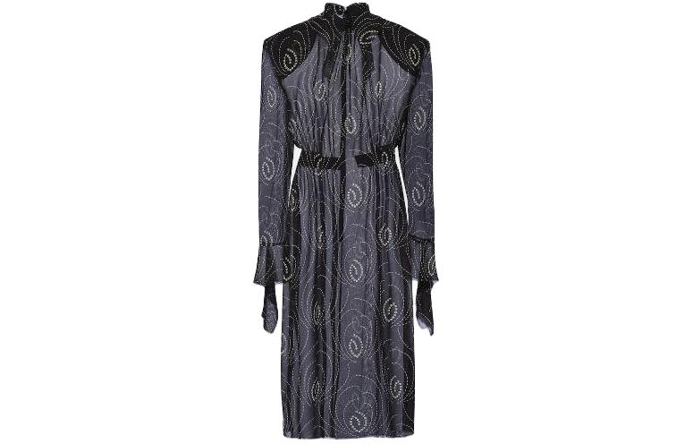 PRADA All Over Geometric Printed Midi Dress