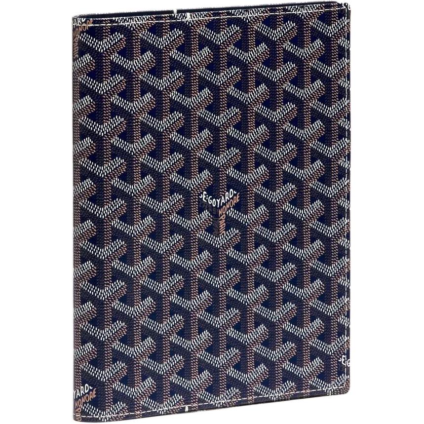 GOYARD Canvas With Calfskin File Organizer Storage Bag Unisex Dark Blue