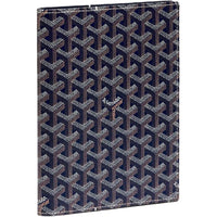 GOYARD Canvas With Calfskin File Organizer Storage Bag Unisex Dark Blue