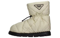 PRADA Short Snow Boots Women's Ecru