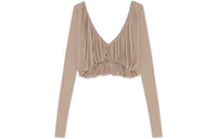 SAINT LAURENT SS23 Crop Tops Women's Beige