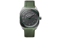 HERMES Wrist Watch Automatic Mechanical Movement Rubber Strap 42mm Black Dial Men's Watches