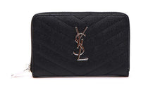 SAINT LAURENT Leather Wallet Regular Women's Black