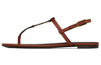 SAINT LAURENT CASSANDRA Strap Sandals 0.5cm Women's Toffee Color