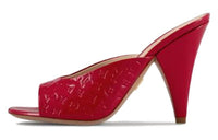LOUIS VUITTON Rubber Sole Slip-Resistant Slide Slippers Women's Red