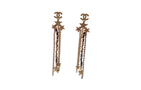 CHANEL Earrings Women's Gold/Black