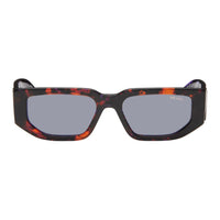 PRADA Acetate Irregular Shape Sunglasses Women's Tortoiseshell