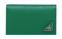 PRADA Saffiano Leather Card Holder, Wallet Men's Green