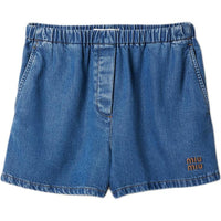MIU MIU Denim Shorts Unisex Marine Blue
