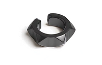 HERMES Aluminum Clip-On Earrings Women's Black
