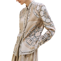 HERMES FW24 Shirt Women's Clay Beige