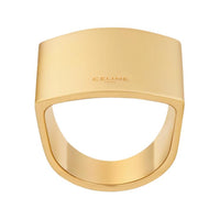 CELINE Formes Abstraites Pyramid Ring In Brass With Gold Finish