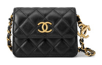 CHANEL Grained Calfskin Crossbody Bag Shoulder Bag Women's Black