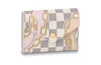 LOUIS VUITTON Victorine Coated Canvas Victoria Card Holder Wallet Women's White