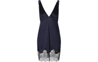 SAINT LAURENT Lace trim V neck Minidress