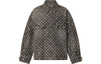 LOUIS VUITTON Made To Order Embroidered Monogram Denim Overshirt