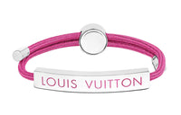 LOUIS VUITTON Silver Plate Pink Space Bracelet