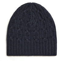 HERMES Cashmere Beanies Men's Marine Blue