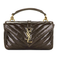 SAINT LAURENT Leather Shoulder Bag Mini Women's Light Musk