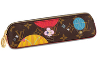 LOUIS VUITTON Vivienne Coated Canvas Pen Pouch Storage Bag Unisex Brown