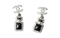CHANEL Earrings Women's Black