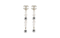 CHANEL Earrings Women's Silver