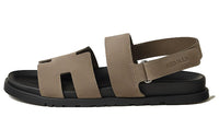 HERMES Genius Beach Sandals Men's Gray Brown