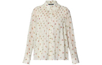 LOUIS VUITTON Floral Print Ruffle Collar Shirt