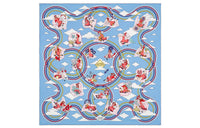 HERMES Silk Scarves Women's Blue