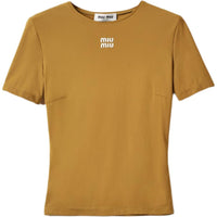 MIU MIU Logo appliquéd T shirt
