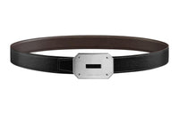 HERMES Calfskin Leather Belts Unisex Black Width: 3.2CM