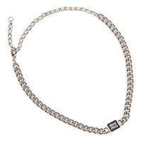 MIU MIU Enamel Necklaces Women's Steel/black