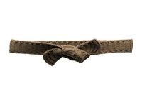 MIU MIU Ribbed Knitted Fabric Belt Women's Brown